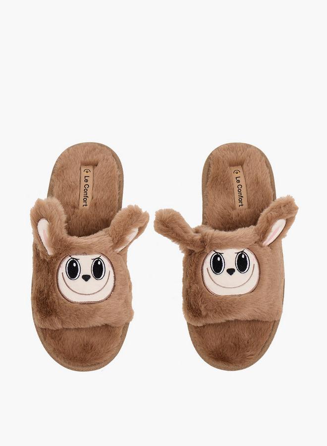 Le Confort Women Faux Fur Bedroom Slides - Image 1